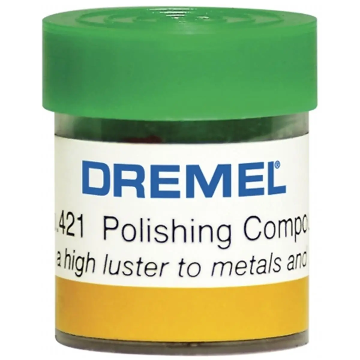 Dremel 421 Polishing Compound Kit - Automotive & Motorcycle Paint Care Solution with 1" Cloth Polishing Wheel, Felt Component, High Luster Results, 5.45x2.15x4.22in Paint Polish for Metal, Plastics, Chrome, Paint Polish Polishes