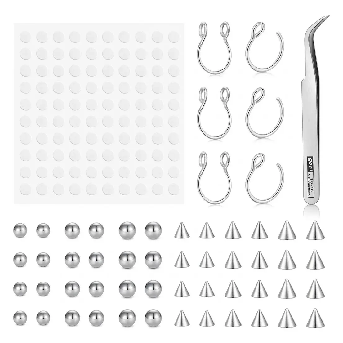 Fake Nose Ring Hoop Fake Septum Fake Nose Stud Faux Piercing Stickers For Men And Women