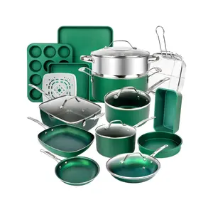 Granitestone Pots and Pans Set - 20pc Kitchen Cookware Sets Pots and Pans for Cooking Set Nonstick Cookware with Frying Pans Nonstick Pan Set Pot and Pan Set Pot Set Non Sticking Pan Set + Bakeware