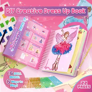 Magic 4 in 1 Poke in Art Kits for Girls Pretty Princess Game with Princess Stickers Watercolor Paint Diamond Art Crafts for Kids Ages 4-8 DIY Activity Gifts for 4 5 6 7 8+ Year Old Girls tiktokshopspringglowup