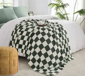 Truly Soft Cozy Checkerboard Reversible 50x70 Throw