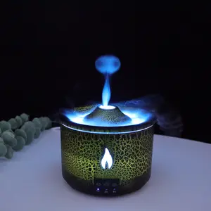 Remote Control Jellyfish Aromatherapy Diffuser, color atmosphere light, large fog volume remote control, aromatherapy machine simulated flame humidifier