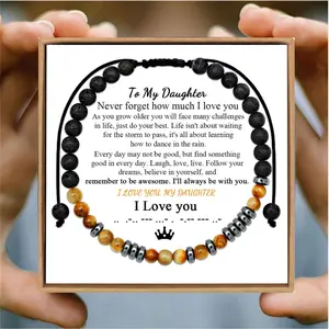 Saluvu Morse Code Bracelet, I Love You Morse Code Bracelet For Daughter