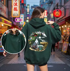 Vintage Studio Ghibli Hoodie, Sweatshirt, T-shirt, Hayao Miyazaki, Ghibli No Face T-Shirt, Howl's Moving Castle Hoodie