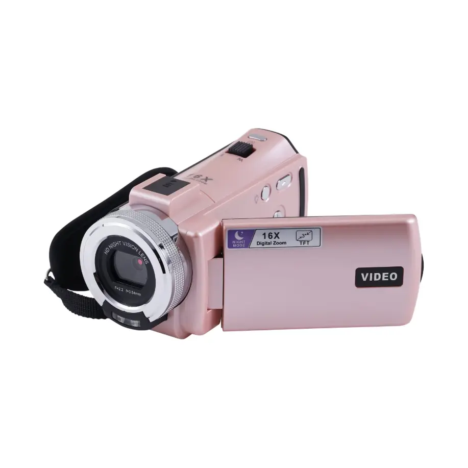 Vivitar PopCam Digital Camcorder, 48MP, Full HD 1080p Video Camera with 3" Flip Screen, 16x Digital Zoom, Built-in Microphone, Compact Vlogging Camera for Beginners, Travel, & Family Recording