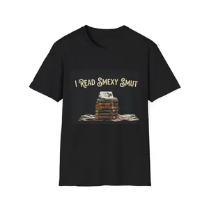 I Read Smexy Smut Stack of Books T-Shirt | Booklover Reading Tee - Original Graphic Art created by seller