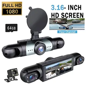 4-Channel Dash Cam 1080P Full HD	Car Camera with Night Vision & 24/7 Parking Monitor dashboard