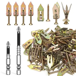 Self-Drilling Drywall Anchors and Screws Kit, twenty sets12x30mm, No Pre-Drilling Needed, Supports Up to 66 lbs, Ideal for Home and Office Organization,SEESE