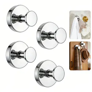 No-Drill Suction Hooks [Holds 11 lbs] - Damage-Free & Waterproof - Removable Hooks for Shower, Kitchen & Home | Renter Friendly Bathroom Essentials Accessories Bathroom Organizer Supplies outdoorfun