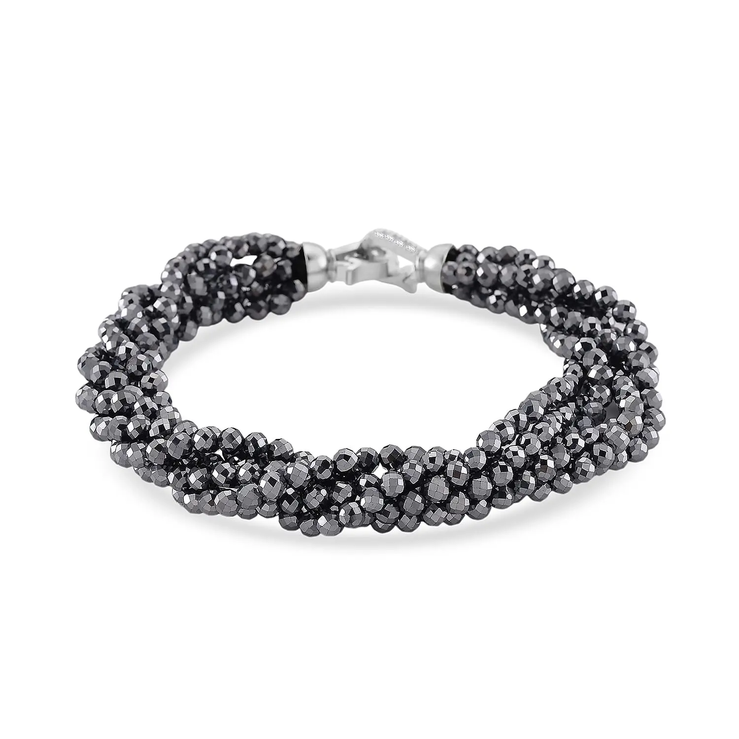 Terahertz, Simulated Diamond Bracelet in Silvertone (7.50 In) 60.00 ctw