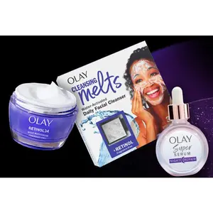 Olay TikTok Exclusive Queen of the Night Kit - Super Serum Night Repair, Retinol24 + Peptide Night Face Moisturizer, Olay Cleansing Melts + Retinol 32 ct Olay TikTok Exclusive Queen of the Night Kit - Super Serum Night Repair, Retinol24 + Peptide Night Face Moisturizer, Olay Cleansing Melts + Retinol 32 ct