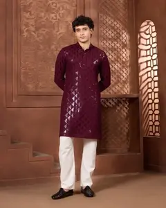 Aman Embroidered Festive Kurta Set for Men