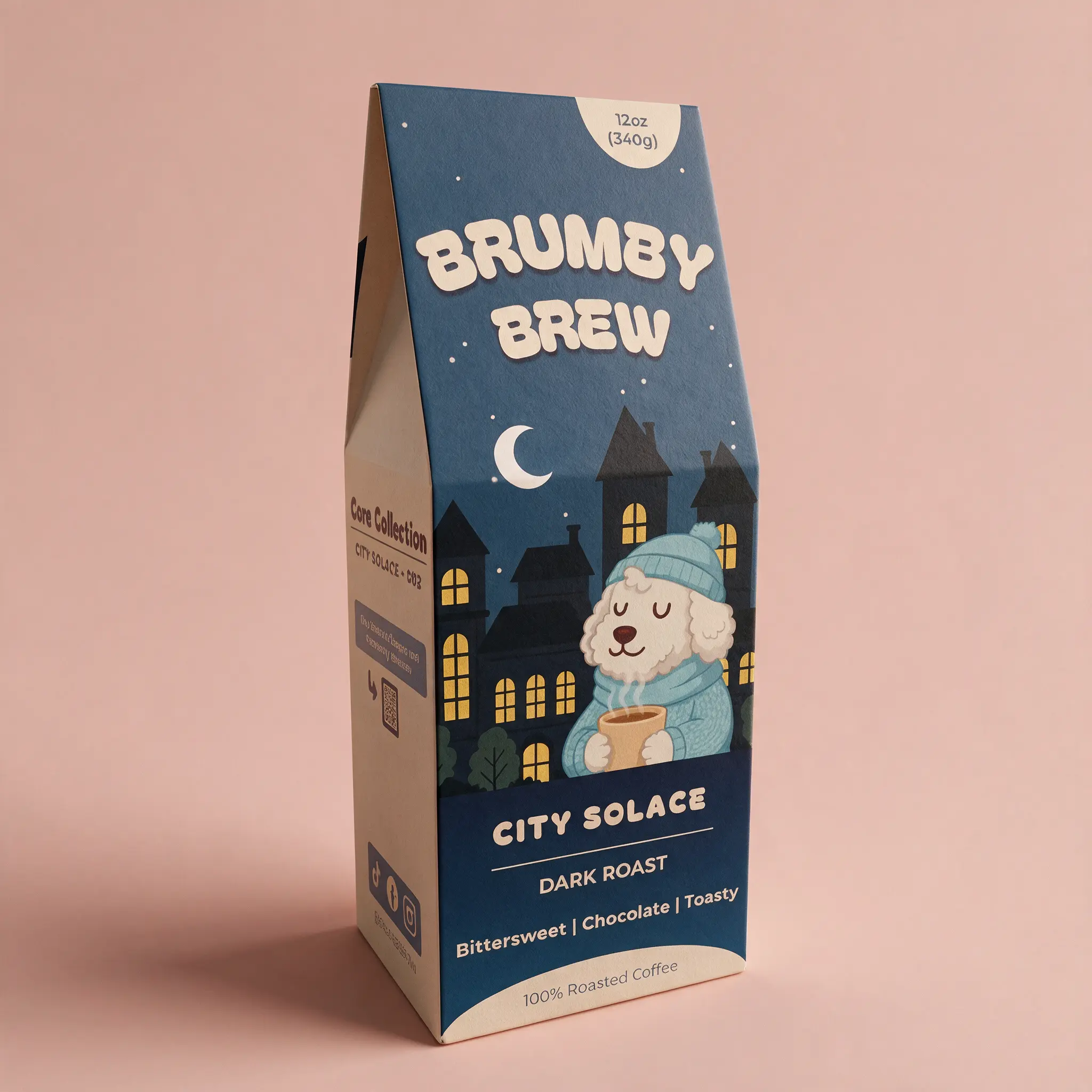 Brumby Brew City Solace Dark French Roast Coffee Beans | Premium Single Origin Brazilian Beans | Dark Chocolate, Toasty, Bold Notes