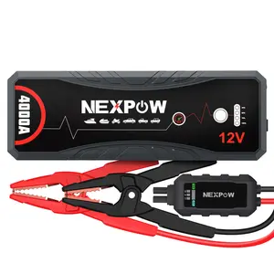 NEXPOW 4000A Peak Car Jump Starter, 12V Battery Booster for Gas & Diesel Engines, Portable Lithium Jump Box with LED & USB QC3.0