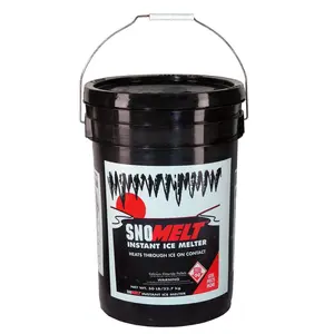 212 MAIN SnoMelt S5042S 50 lbs Calcium Chloride Pellet Pail, Black & White Snow Removal Pellets for Winter Ice Melting (Tools & Hardware, Garden Snow Removal Tools)