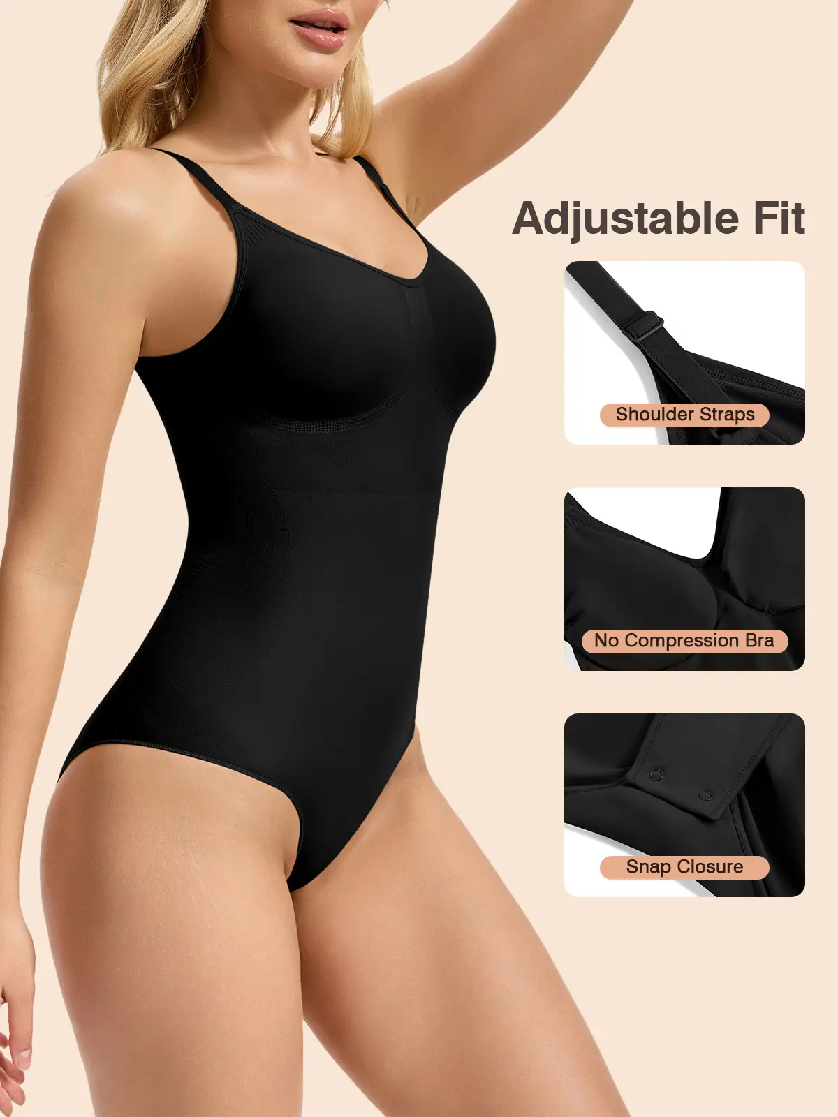 Imily Bela Seamless Tighten The Abdomen One-piece Shapewear Bodysuit  Womenswear Comfort