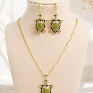 Set de Tortuga en Oro Laminado 14K