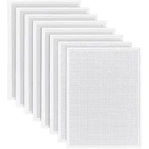 8Pcs Sashiko Soluble Embroidery Patterns Hand Sewing Embroidery Stabilizers Stick and Embroidery Paper Blanks Embroidery Patterns for Sewing Lovers 9/11/14CT