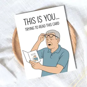FATHERS DAY CARD - Funny Dad Birthday Card, Greeting Card with Envelope