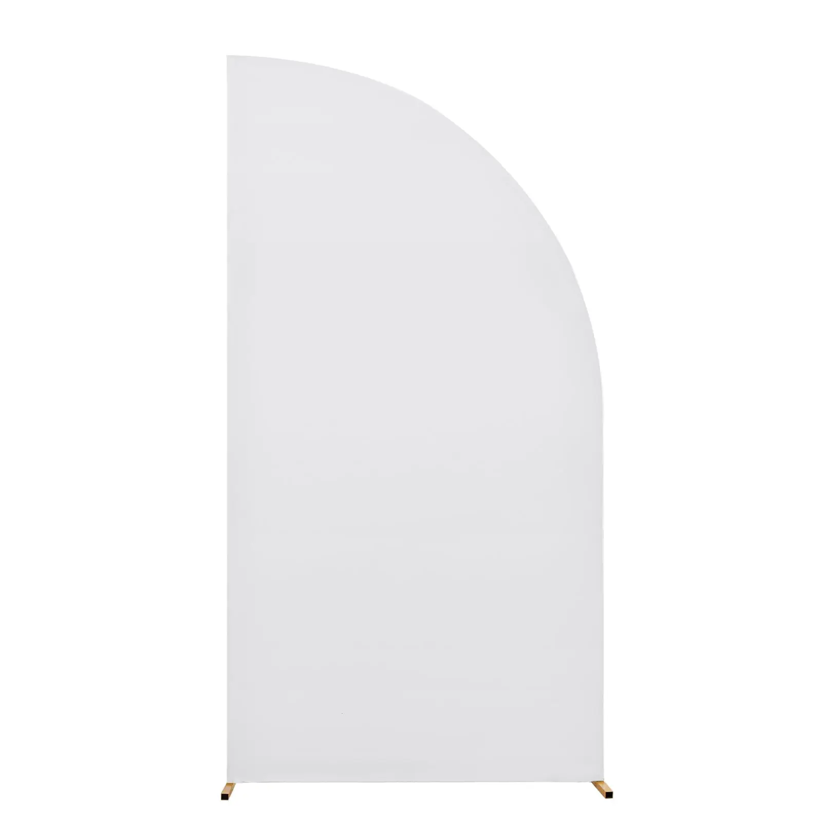 Set of 4 2-Sided Spandex Fitted Arch Cover, Half Moon Shape Wedding Backdrop for Arch Stand, White One Size Bridal Shower Decoration, Wall, Ornaments, Double Sides, Four Pieces