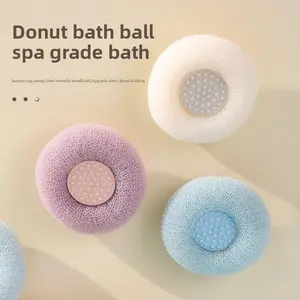 Chenzhou Island 2 Pieces Spa Grade Bath Foam Balls Sunflower Design Suction Cup Style Dual-Use Scrubbing & Bubble Maker Exfoliating Magic Tool