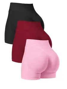 Women's Solid High Waist Sports Spandex Shorts - Breathable Comfortable High Stretch Skinny Shorts for Gym and Indoor/Outdoor Wear Gymclothes Stretchy Breathable Shorts