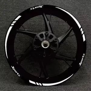 12 Reflective Wheel Stickers, Motorcycle Party Delight, Car Accessories, High Visibility Safety Decals, Easy Application, Durable Material