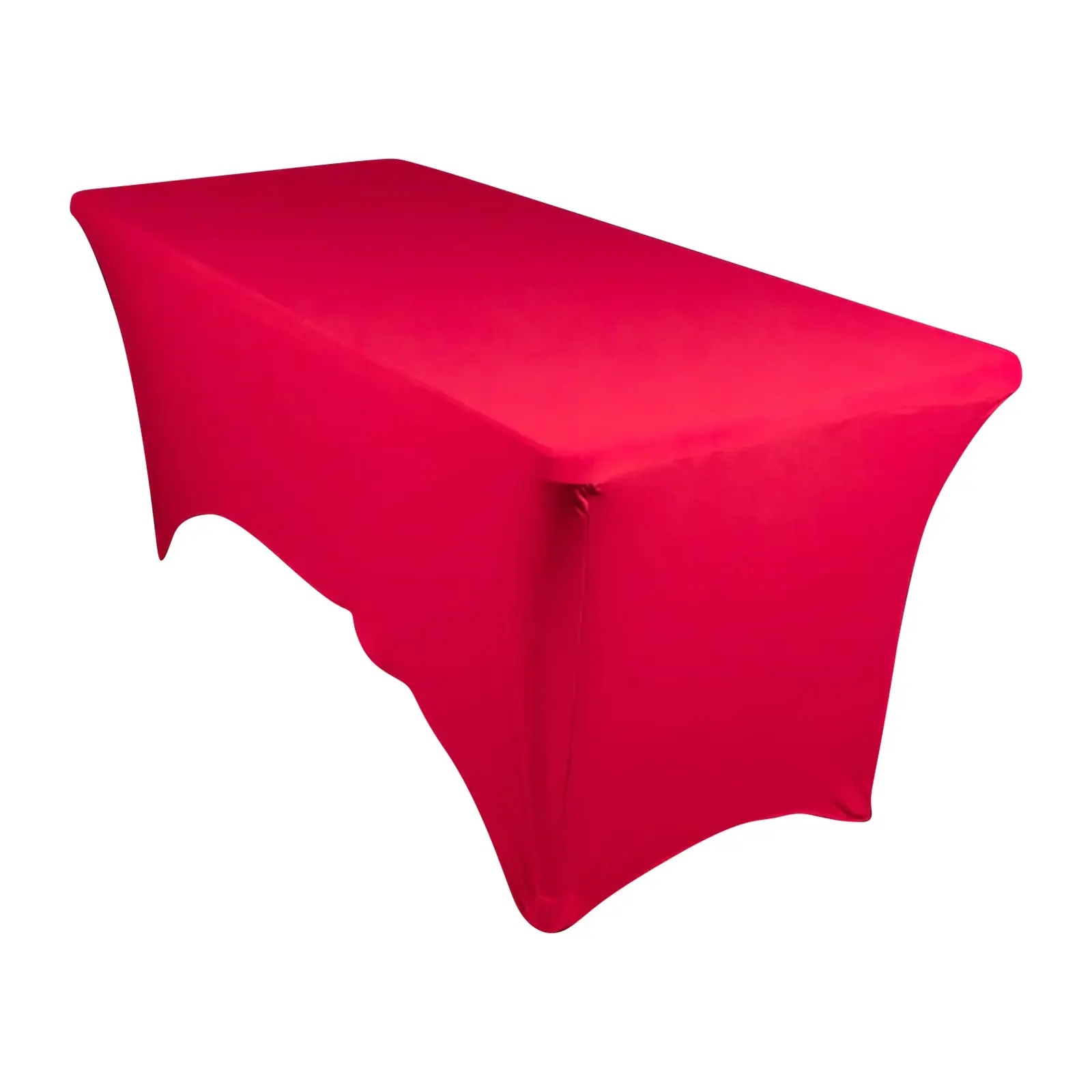 6ft Rectangle Stretch Glow Neon Fuchsia Fitted Spandex Tablecloth - Wrinkle-Free Outdoor Table Cover for Christmas, Birthday, Wedding Decoration