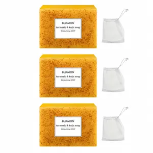 Lemon Turmeric Kojic Soap Fragrance, Honey Glow Lemon Turmeric Soap for Face and Body (1）