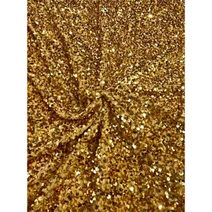 Bright Gold Sequin on Velvet