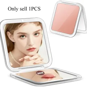 Compact Mirror with 30x Magnification, Pocket Makeup Mirror for Travel, Essential Purse Mirror with Precision Tweezers, Perfect Gift for Girls, Portable Folding Mirror