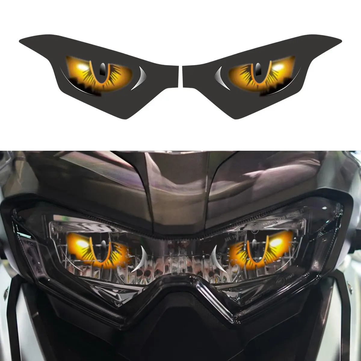 1Pair Motorcycle Headlight Sticker, Transparent Waterproof Self-adhesive Sticker, Easy To Apply and Remove, Suitable for UNIT 302S/TRK 502 Models, Improves Visibility and Fashion Sense, A Perfect Gift for Modification Enthusiasts, Motorcycle Stickers
