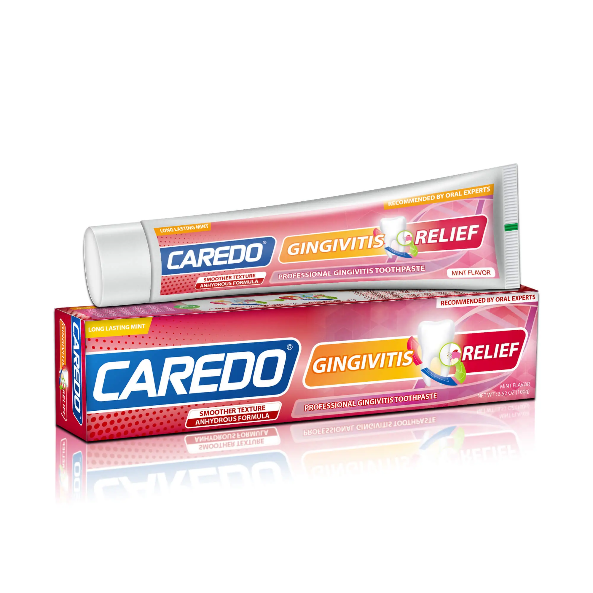 CAREDO Gentle Repair Toothpaste for Gingivitis Treatment, Oral Care for Bleeding Gums and Gum Health, Gentle Effective Toothpaste for Adults, Damage Repair