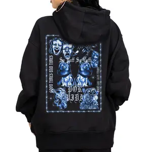 Smile now cry later, Airbrush and PitPull Chicano Clothing, Chicana Art, Cholo Chola outfit Cotton Fabric Menswear Casual, Streetwear hoodie T-Shirt S-3XL