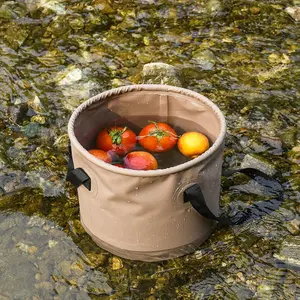 Outdoor camping folding bucket Multifunctional large-capacity portable fishing bucket Storage retractable car storage bucket