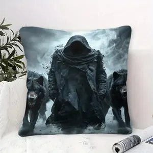 Death God Pattern Pillow, Soft and Comfortable Printed Design, Perfect Gift, Suitable for Children and Adults, Ideal for Home Decoration and Fun Play