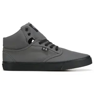 Harley Davidson Men's Wrenford Mid Top Sneakers (Grey Canvas) - Size 9.5 M