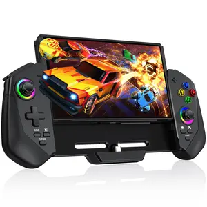 Switch Controller with Hall Joystick for Switch/OLED, Switch Pro Remote Controller with RGB/Turbo/Dual Motor/4 Game Slot,Wired Handheld Joypad Replacement for Switch Controller