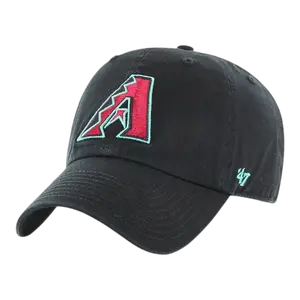47 Brand Clean Up Arizona Diamondbacks Strapback in Black | Adjustable Cap