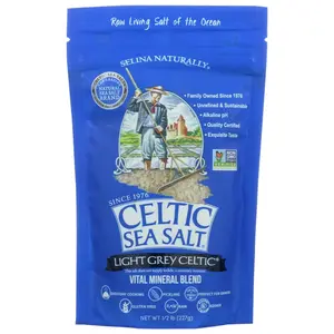 Celtic Sea Salt Light Grey Pouch 8.0 OZ (Pack of 1) Flavor Organic