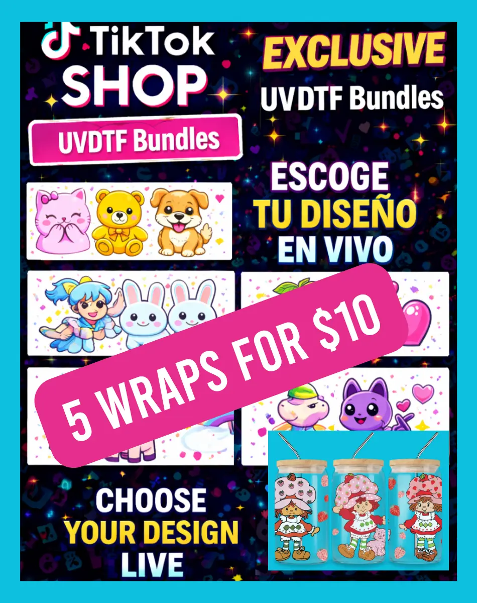 Exclusive UVDTF Bundles - 16 Oz Libbey Glass Wrap Decorative stickers for glass can