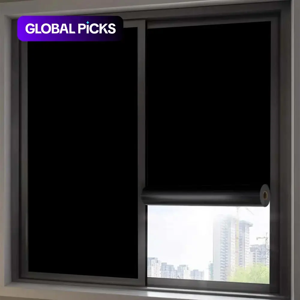 Removable Blackout Window Privacy Films, UV Protection & Heat Insulation Static Cling Glass Decal for Doors & Windows Decoration, Privacy Decorative Window Film #GLOBAL PICKS