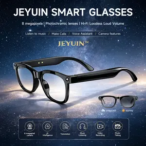 JEYUIN Smart Bluetooth Audio Glasses | Hands-Free Vlog Photo & Video Capture + Real-Time Translation | Perfect Wearable Camera Eyewear for Travel, Outdoor Adventures & Daily Life | Works with iPhone & Android