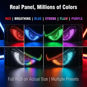 Devil Eyes LED Sign for Vehicle Truck Devil Eyes Light for Cars Window 24V Programmable Display with Bluetooth App Control, Custom Text & Animated Graphics, USB Powered Flexible Light for Truck, Windshield, Auto Decoration Greenish Spring