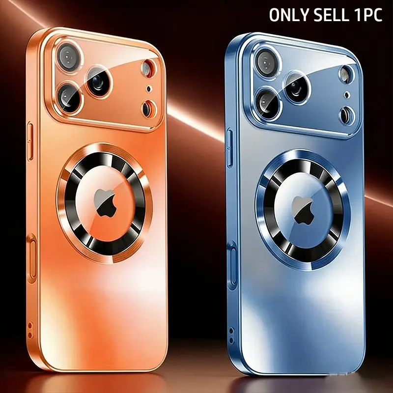 Magnetic hollow out for iPhone 17, 16, 15, 14, 13, 12 Pro Max, Smartphone matte texture protective case, Cover, Casing, Shockproof, magnetic wireless charging, Magsafe Shockproof Cover, glass lens prote, Protector Accessories
