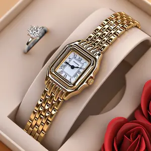Women's Luxury Square Quartz Watch – Stylish, Versatile & Exquisite Waterproof Watch This watch combines elegant design with practical functions, making it a trendy choice for party outfits and daily accessories.