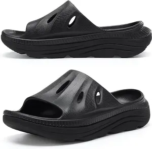 Womens Mens Recovery Sandals Orthotic Thick Cushion Open Toe Sport Slides, Reduces Stress on Feet With Comfortable Plantar Fasciitis, Joints & Back Post-Exercise