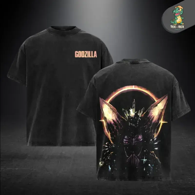 Space Godzilla Gojira Vintage Menswear Gift movie fans Top Apparel Classic Oversized Seamless Simple Straight Man Clothes Cotton designer shirts Movie Shirt, graphic tees, men gifts, ,Graphic Streetwear T-shirt