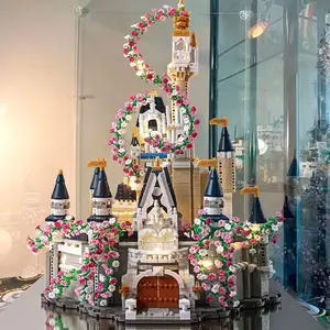 1900 Piece Creative Sakura Treehouse Set, Flower Building Blocks, Building Block Sets, Handcrafted Abs Material, Mixed Color Pieces, Perfect for Kids & Adults, House Building Kit