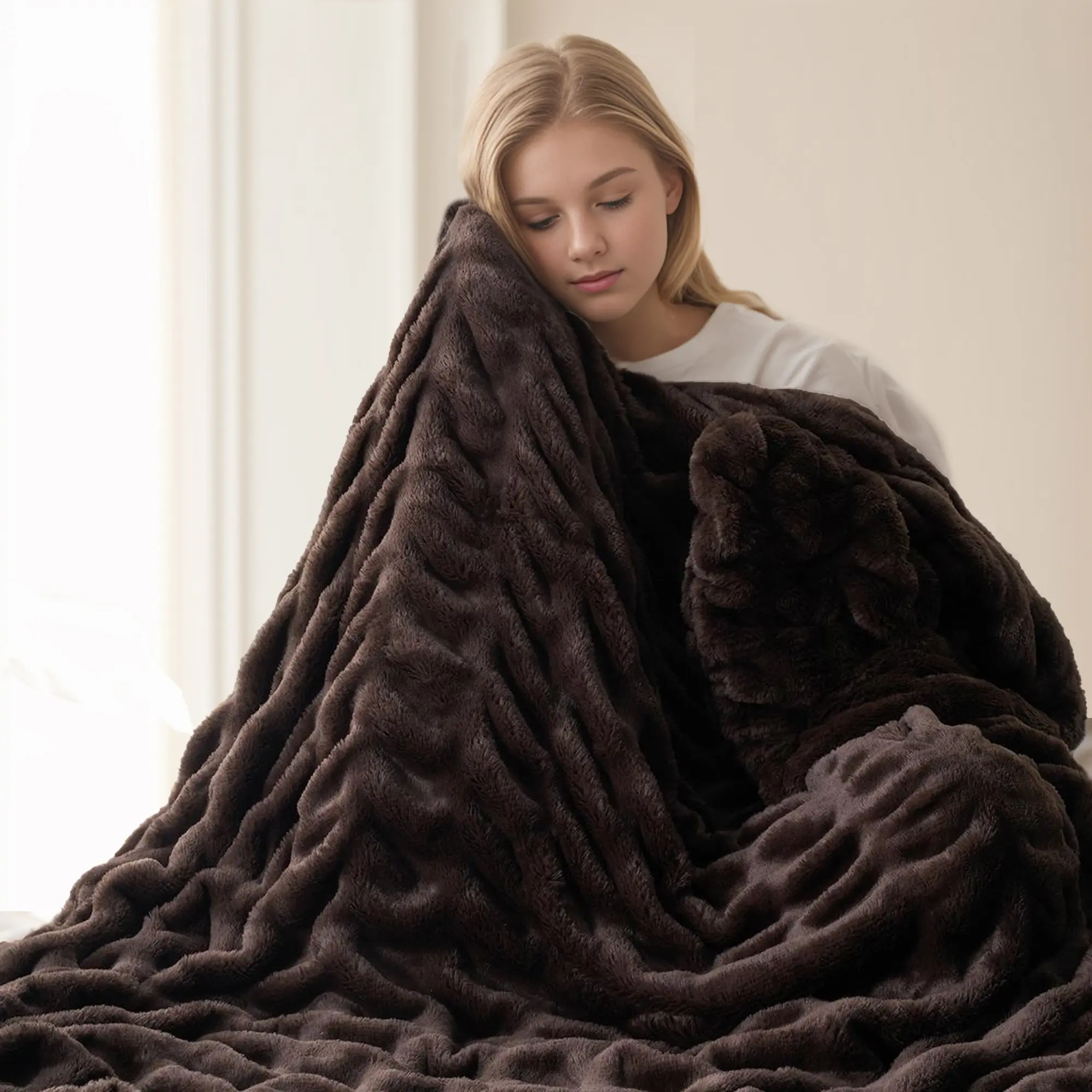 Battilo | Soft Cloud Throw Blanket - 60"X80" Warm Cozy Fall Aesthetic Indoor Double-Sided Reversible Microfiber Polyester Spandex Blanket, Ideal Gift for Room Decor